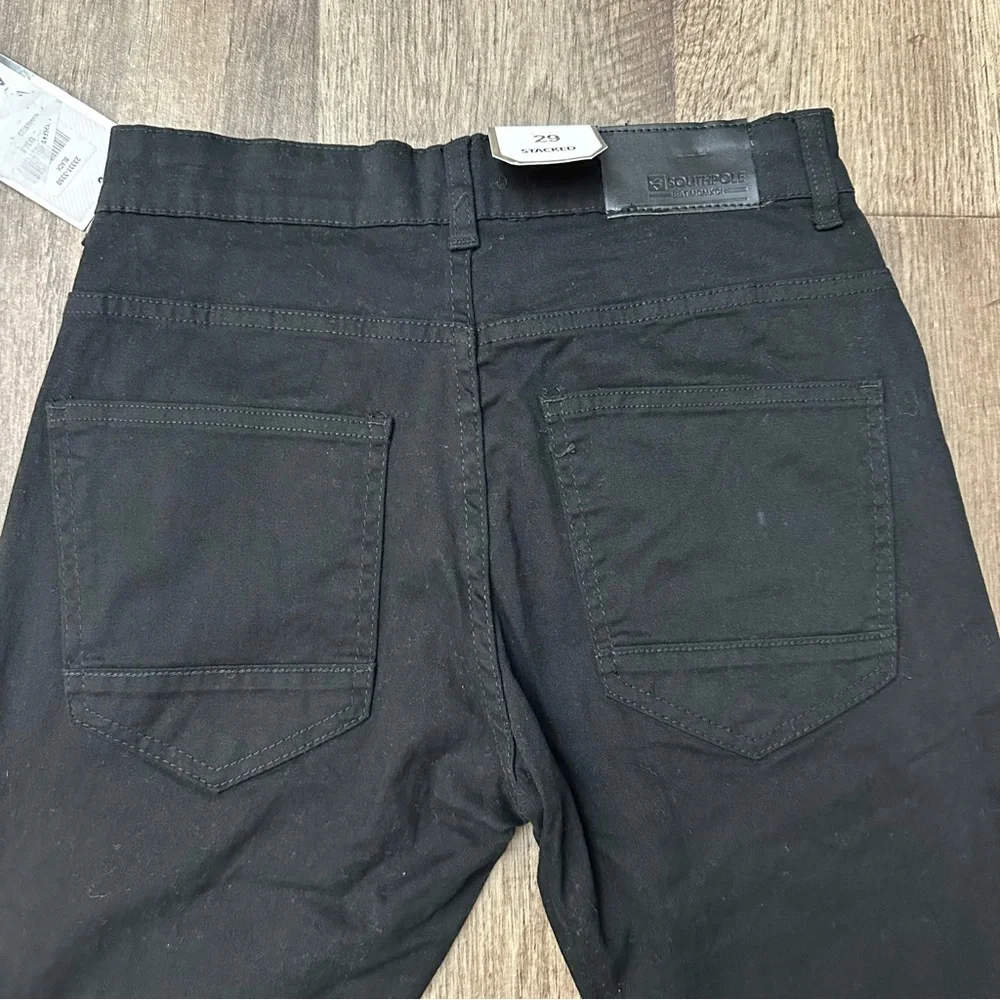 Southpole Stacked Active Flex 4way Stretch Black Jeans Pants Men’s 29 -Waist 26”